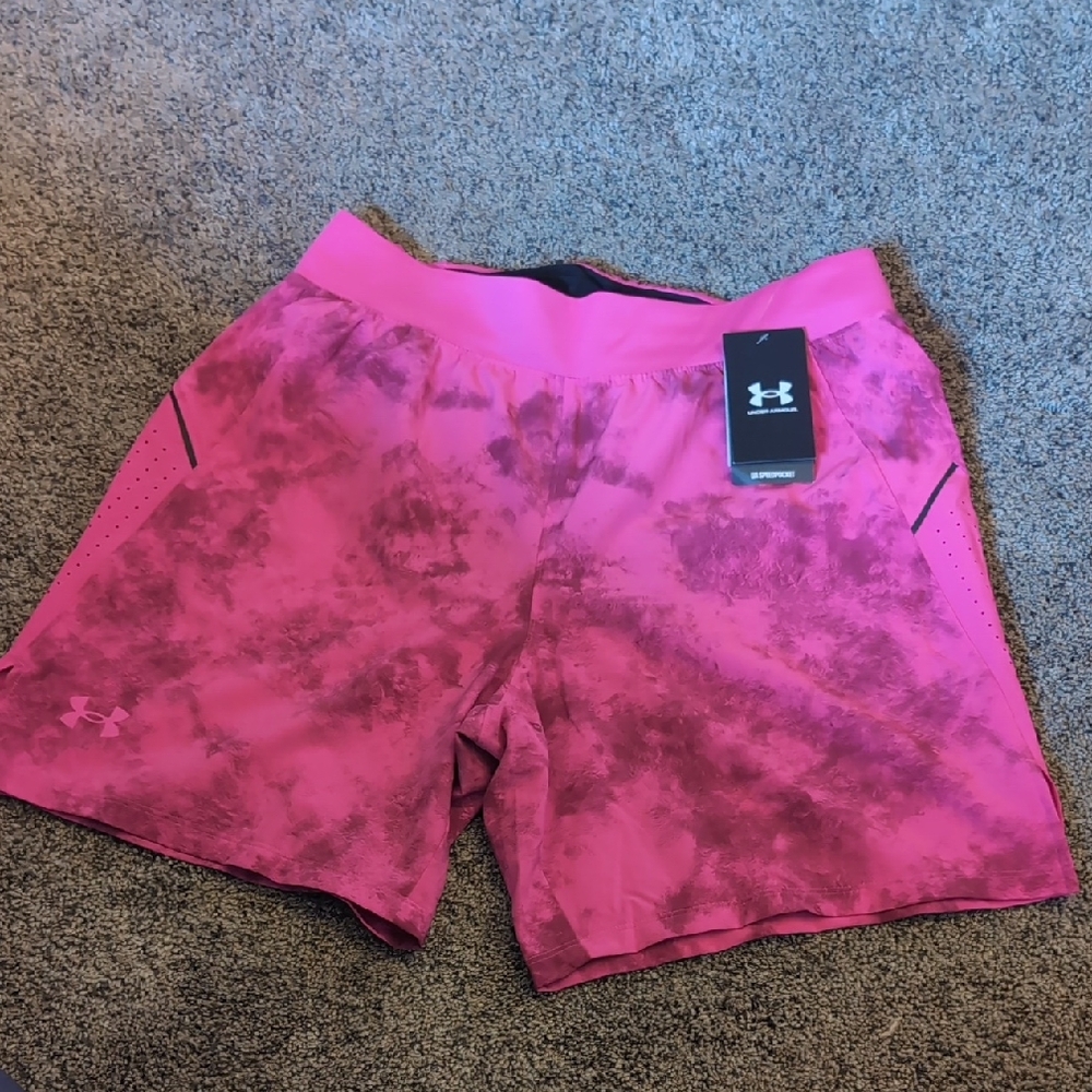 NWT Under Armour Women's Tie-Dye Pink Athletic Shorts